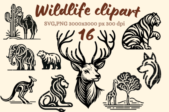 Download Wildlife Silhouette Outline Clipart - Silhouette Collection