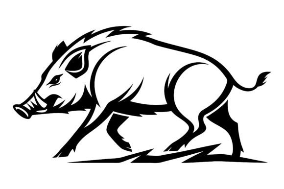 Download Pig Silhouette Outline Black Vector Art - Silhouette Collection